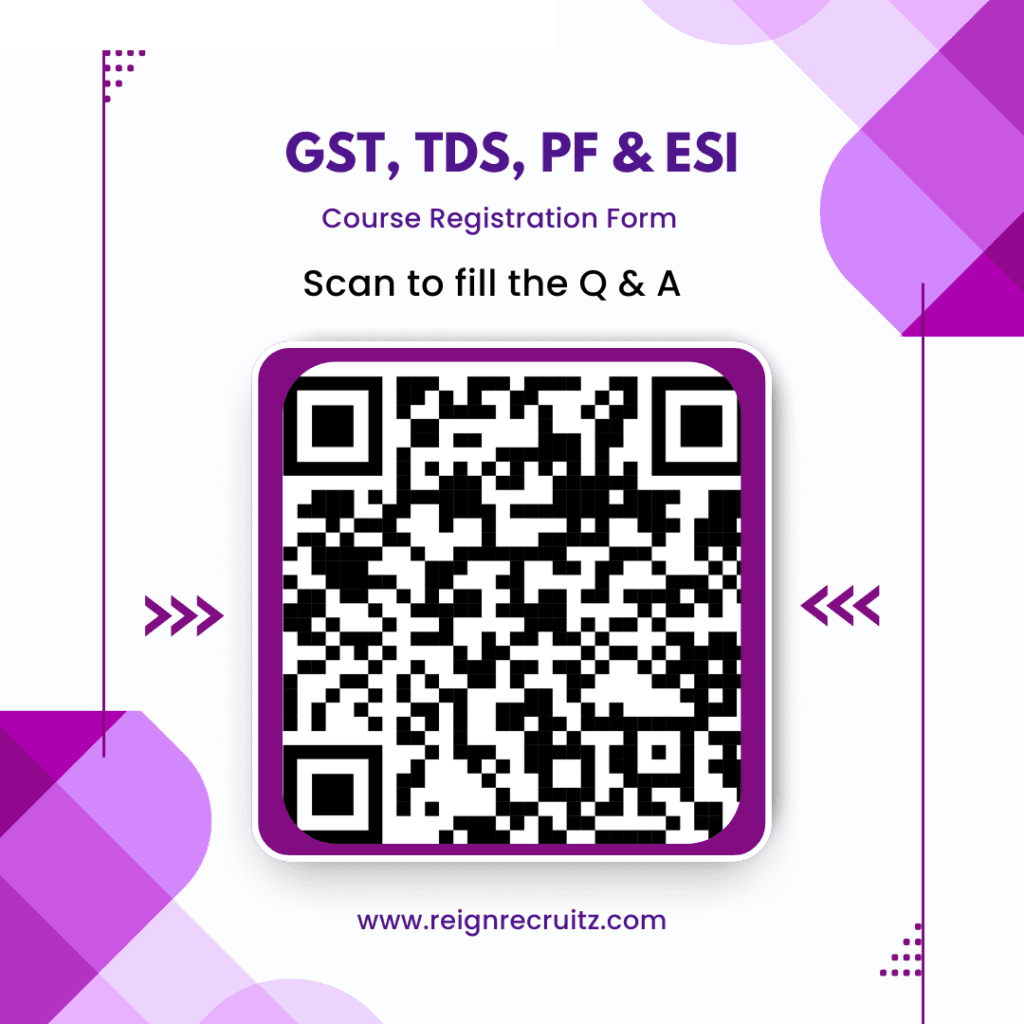 GST, TDS, PF, ESI Course